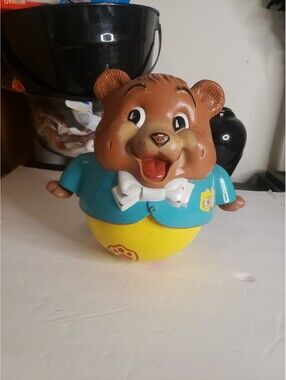 Fisher-Price 1969 Rolling Wobble Bell Bear